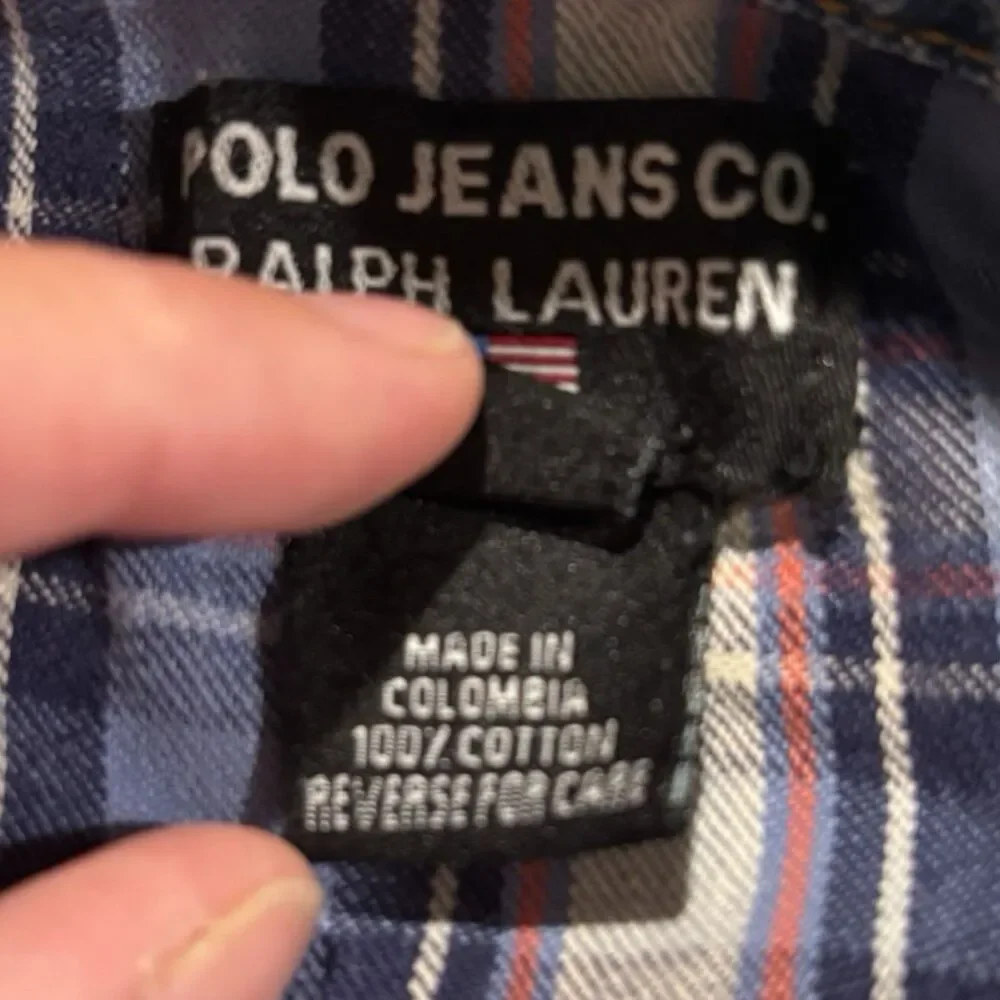 Vintage Y2K Polo Jeans Co Ralph Lauren RL Flag Denim Jacket Baby 3-12M
